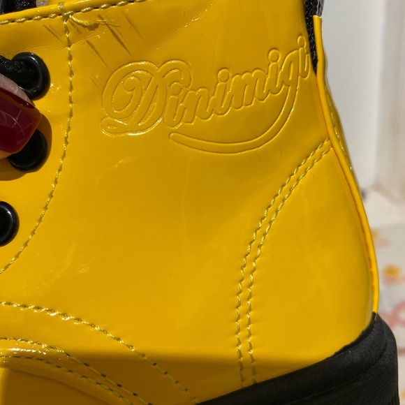 COPY -Unisex Yellow Waterproof Ankle Boot Cheetah Faux Fur size 9 toddler - Picture 4 of 11